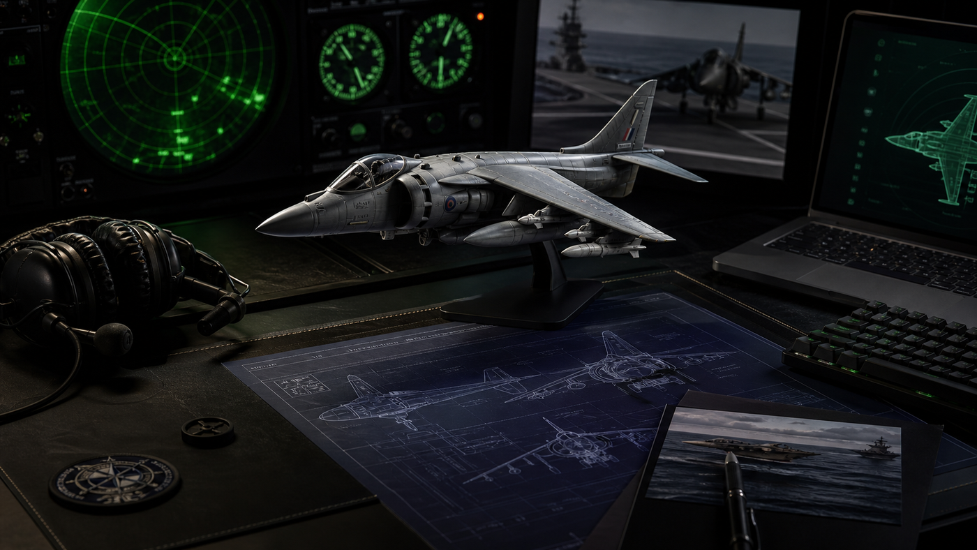 FGR4 Aviation generated hero image for Sea Harrier FA2 Fact File: Why the Fleet Defender Still Looks Right on the Desk
