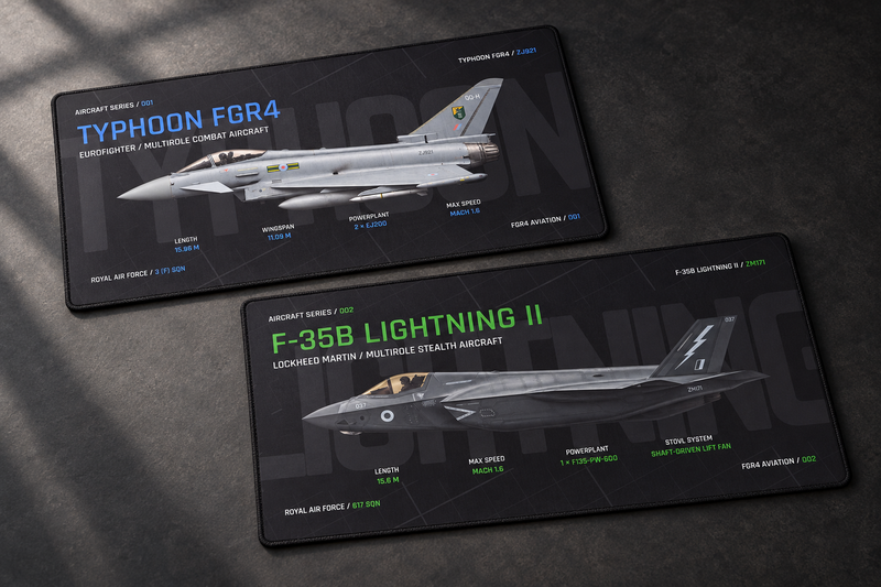 FGR4 Aircraft Series Typhoon FGR4 and F-35B Lightning II desk mats