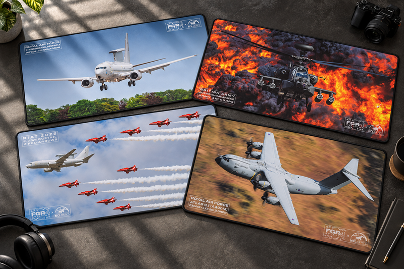 NCL AIR PICS x FGR4 aircraft photography desk mat collection