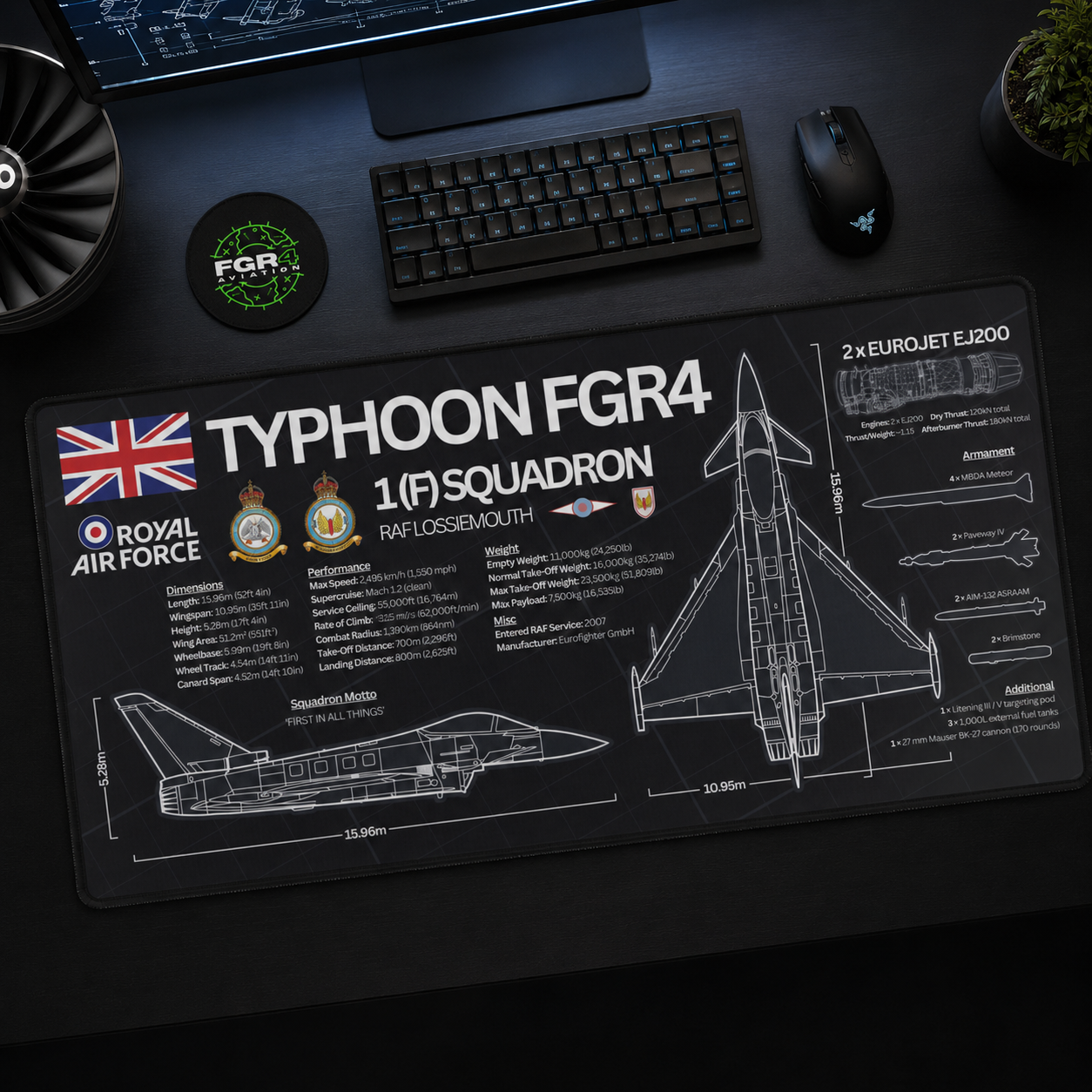 Fast-jet detail. Built for the desk.