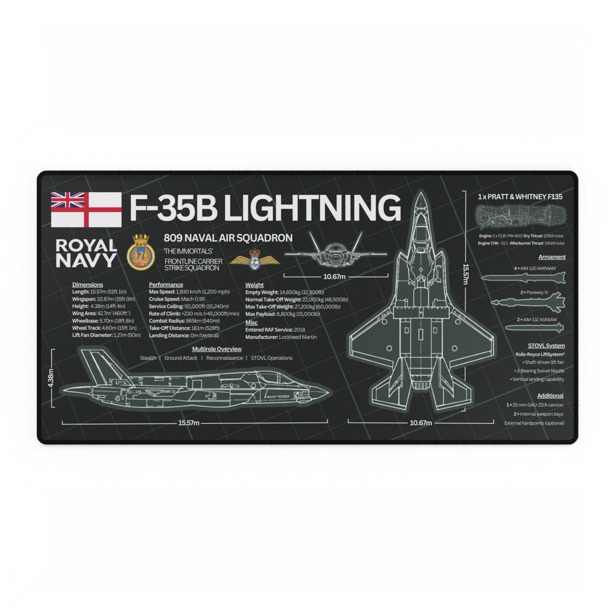 Royal Navy F-35B Lightning Desk Mat