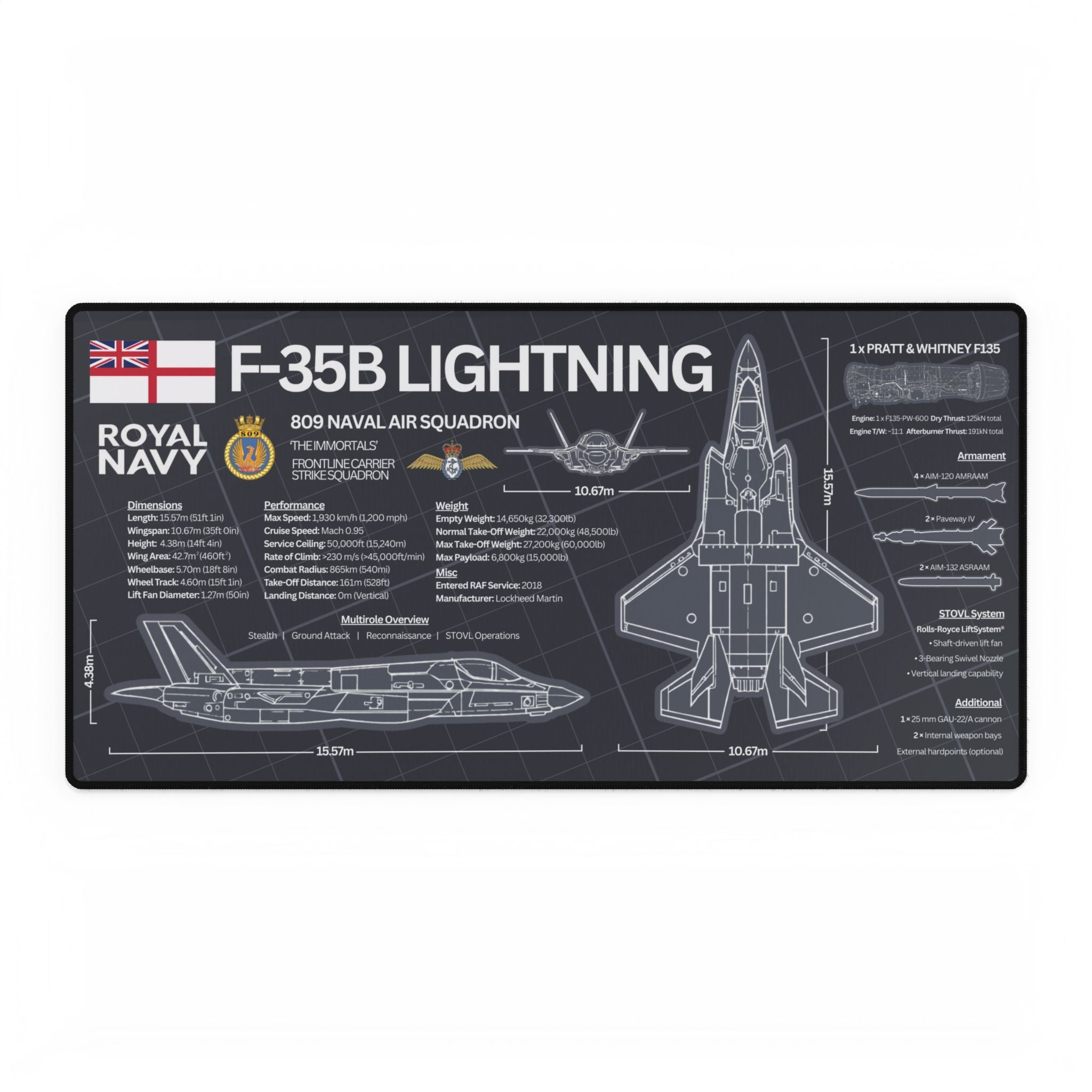 Royal Navy F-35B Lightning Desk Mat