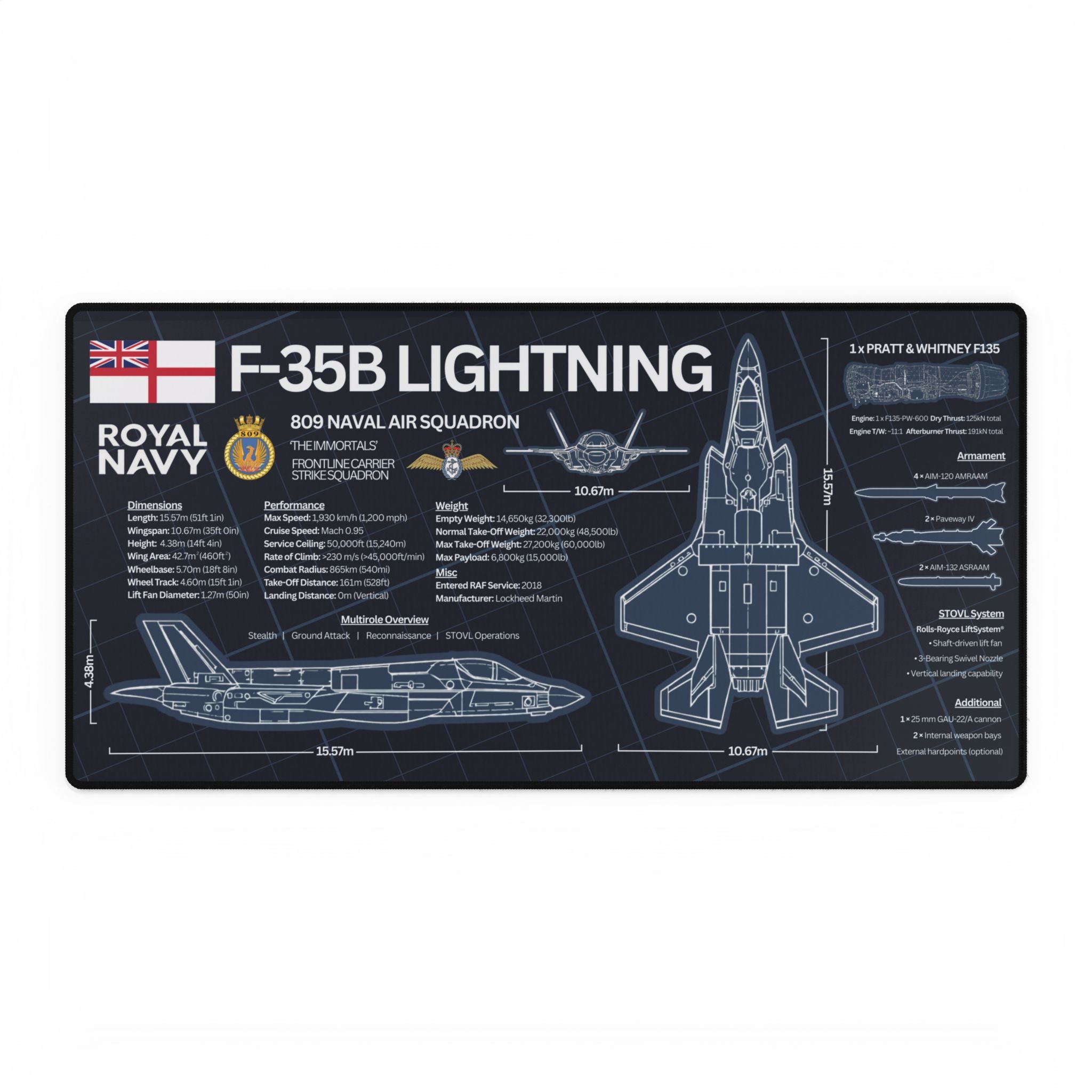 Royal Navy F-35B Lightning Desk Mat
