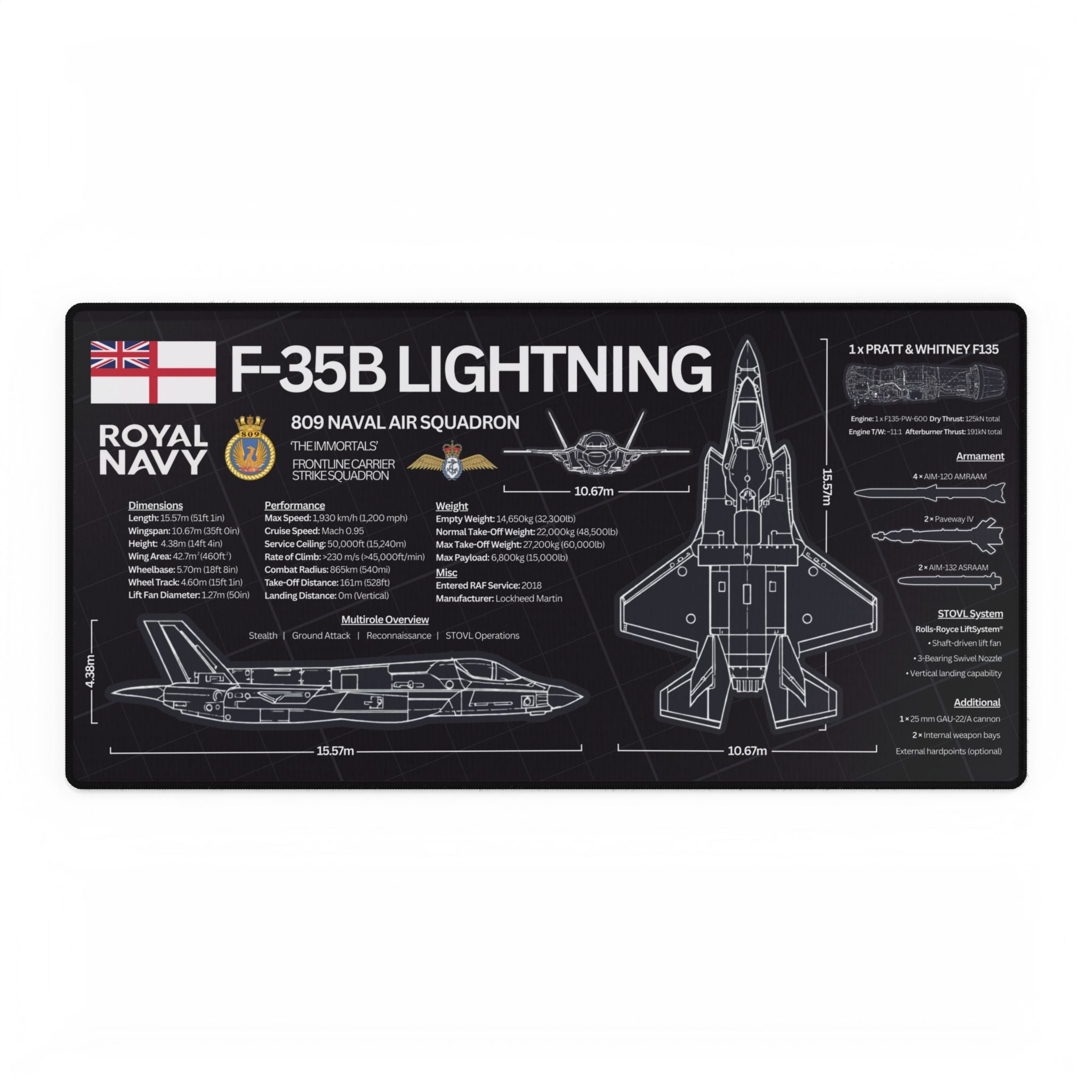 Royal Navy F-35B Lightning Desk Mat