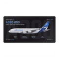 A380-800 Aircraft Series Night Edition desk mat with side-profile Airbus A380-841 F-WWOW technical design