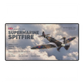 Supermarine Spitfire Vector Series Daylight desk mat with aircraft flying through cloud