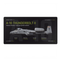 A-10 Thunderbolt II Aircraft Series Night Edition desk mat with side-profile U.S. Air Force A-10 Thunderbolt II 78-0626 technical design