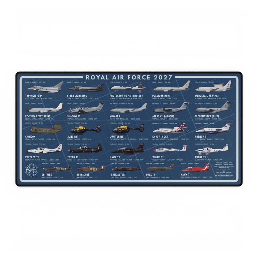 Royal Air Force 2027 Fleet Desk Mat in Blueprint Blue