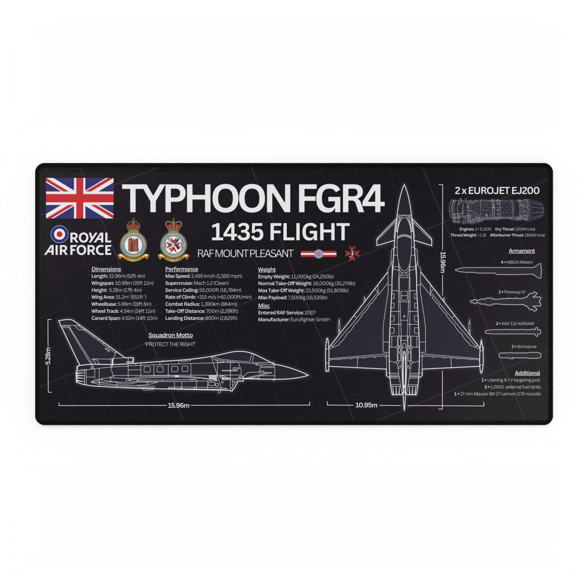 Squadron Edition RAF Typhoon FGR4 Desk Mat