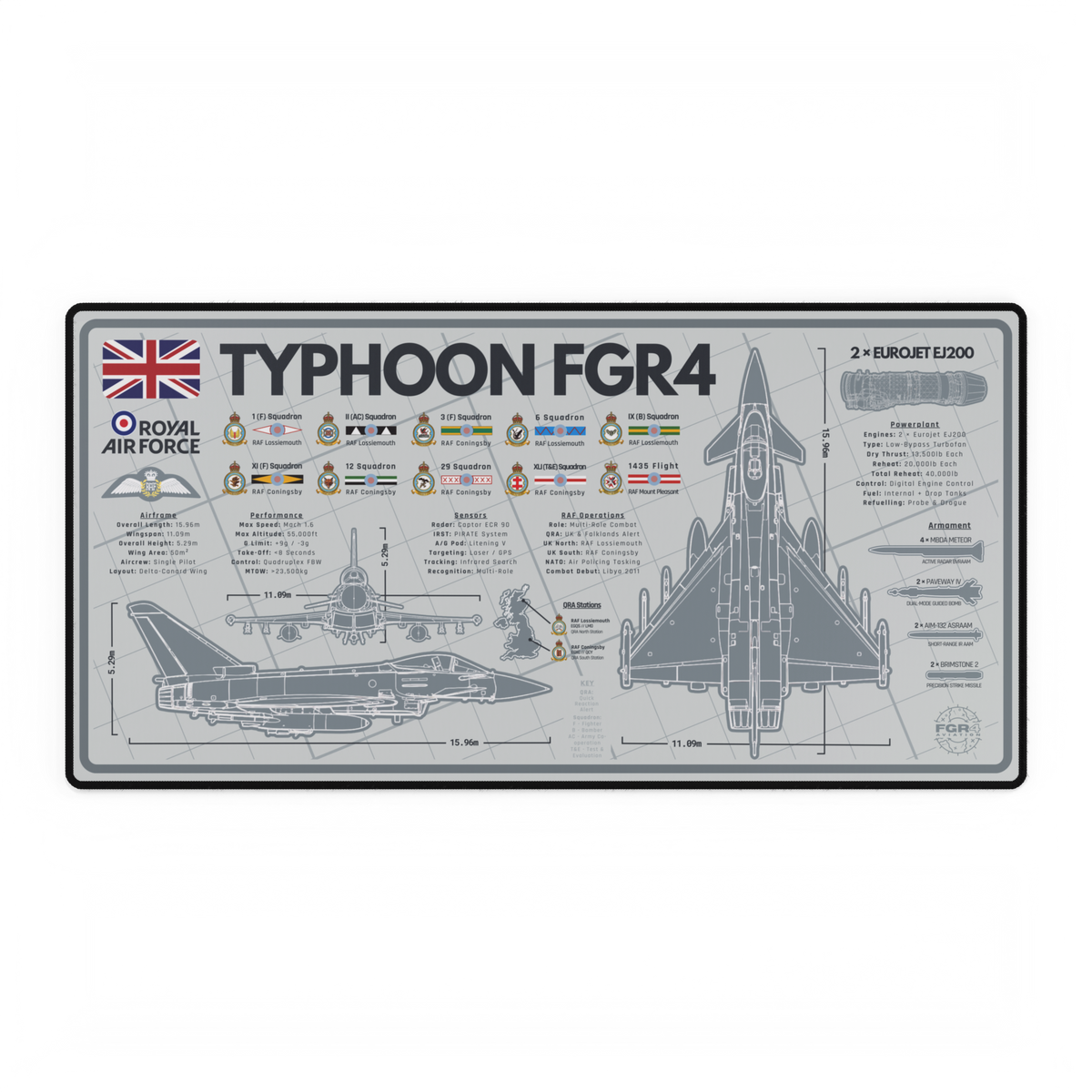 Royal Air Force Typhoon FGR4 Desk Mat v2 product image 2