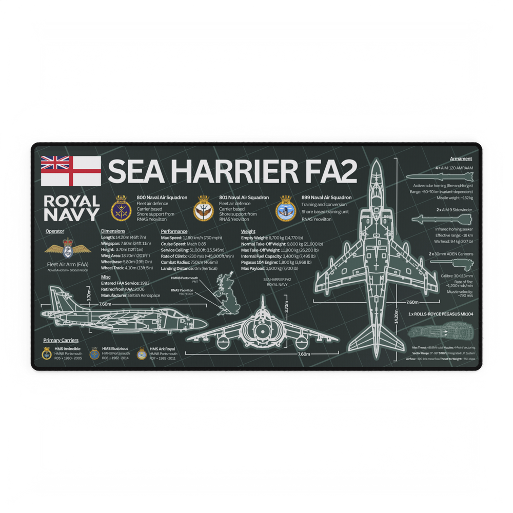 Royal Navy Sea Harrier FA2 Desk Mat product image 2