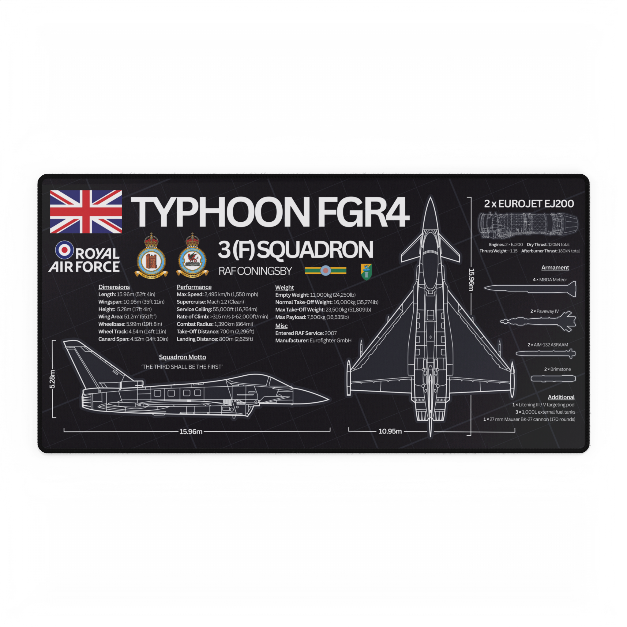 Squadron Edition RAF Typhoon FGR4 Desk Mat
