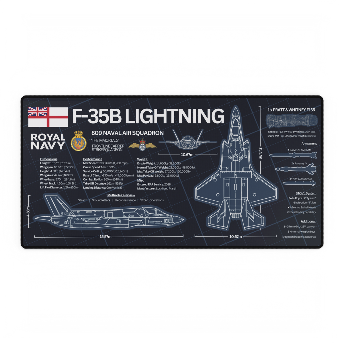 Royal Navy F-35B Lightning Desk Mat product image 2