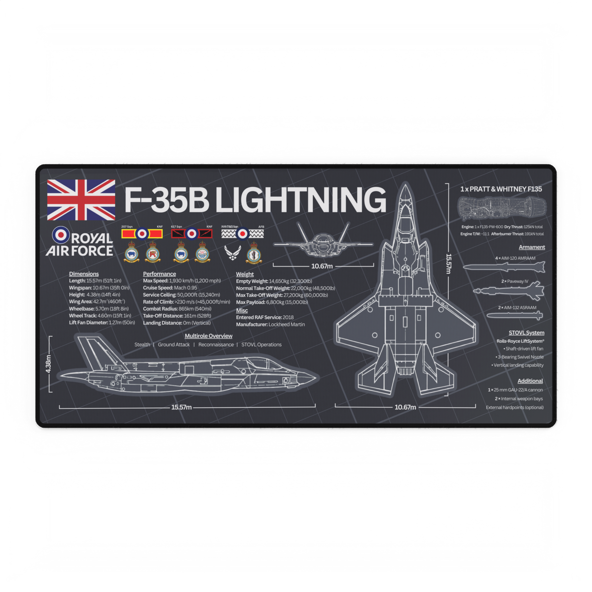 Royal Air Force F-35B Lightning Desk Mat product image 4