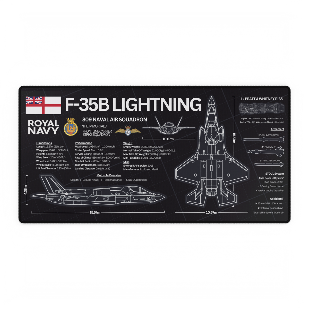 Royal Navy F-35B Lightning Desk Mat product image 4