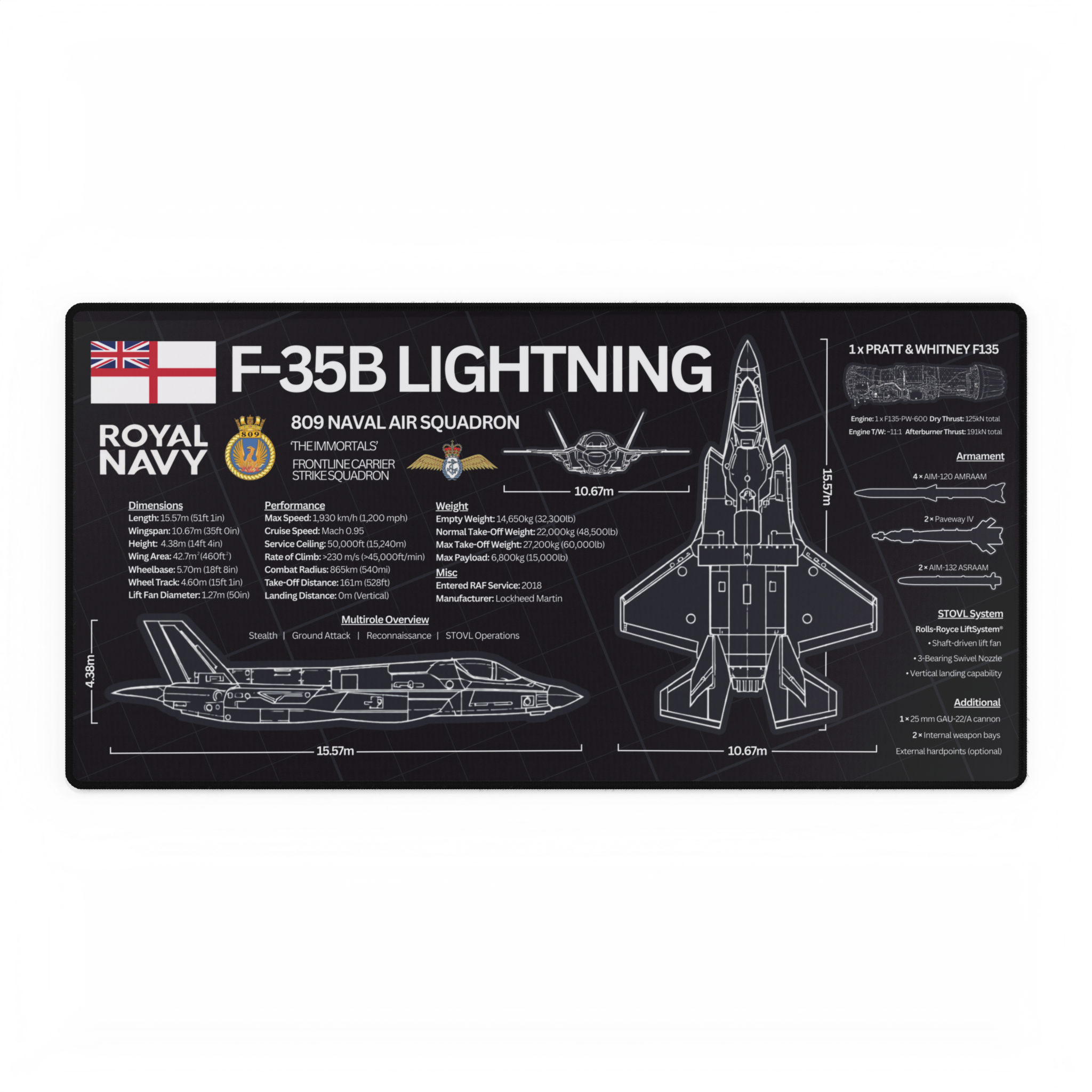 Royal Navy F-35B Lightning Desk Mat