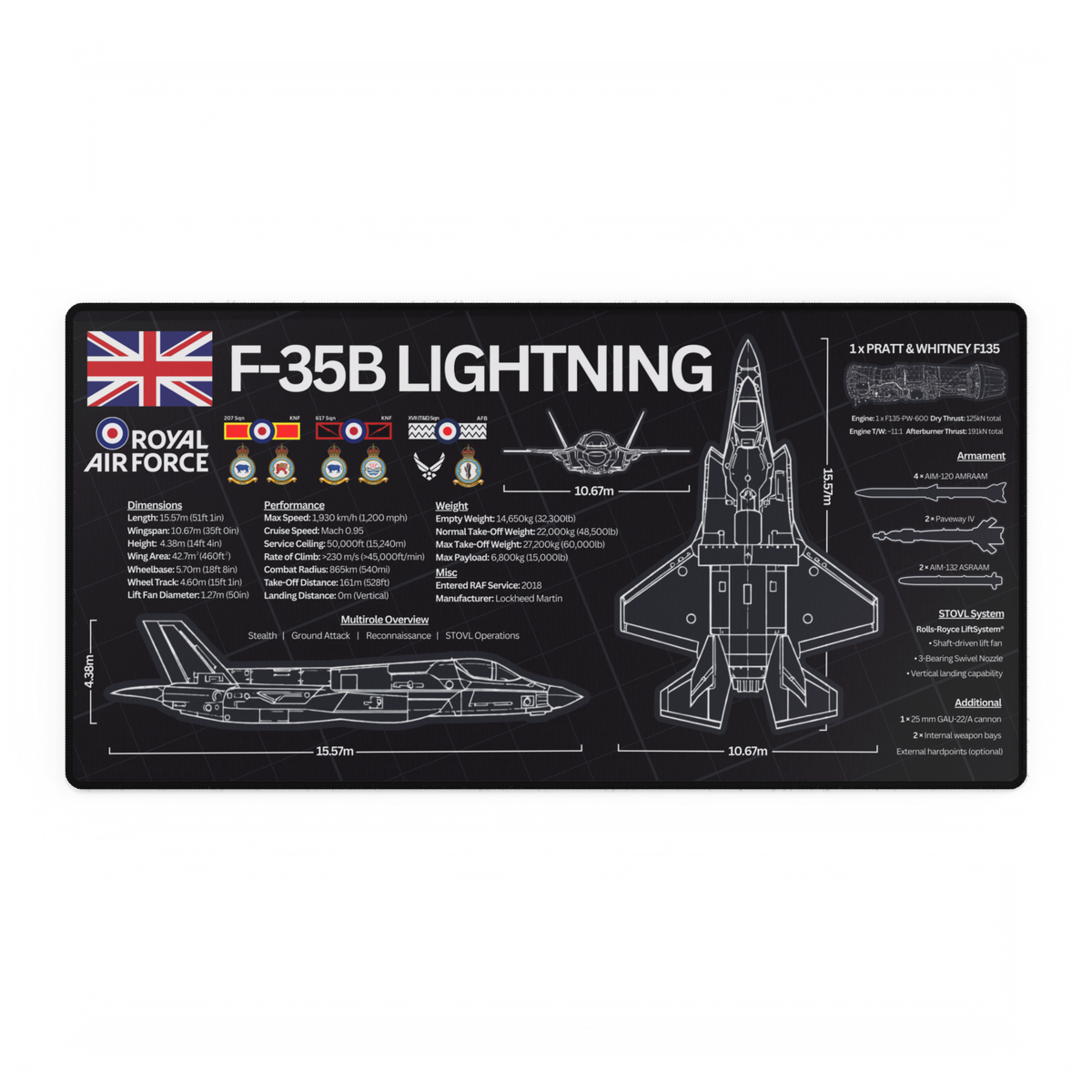 Royal Air Force F-35B Lightning Desk Mat product image 3