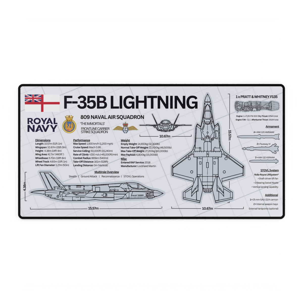 Royal Navy F-35B Lightning Desk Mat product image 5