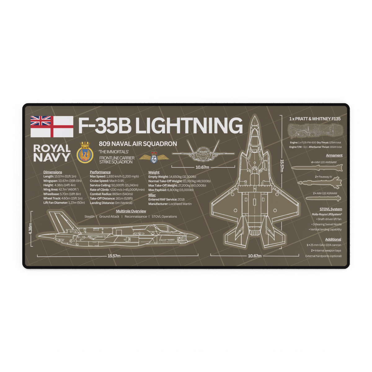 Royal Navy F-35B Lightning Desk Mat product image 6
