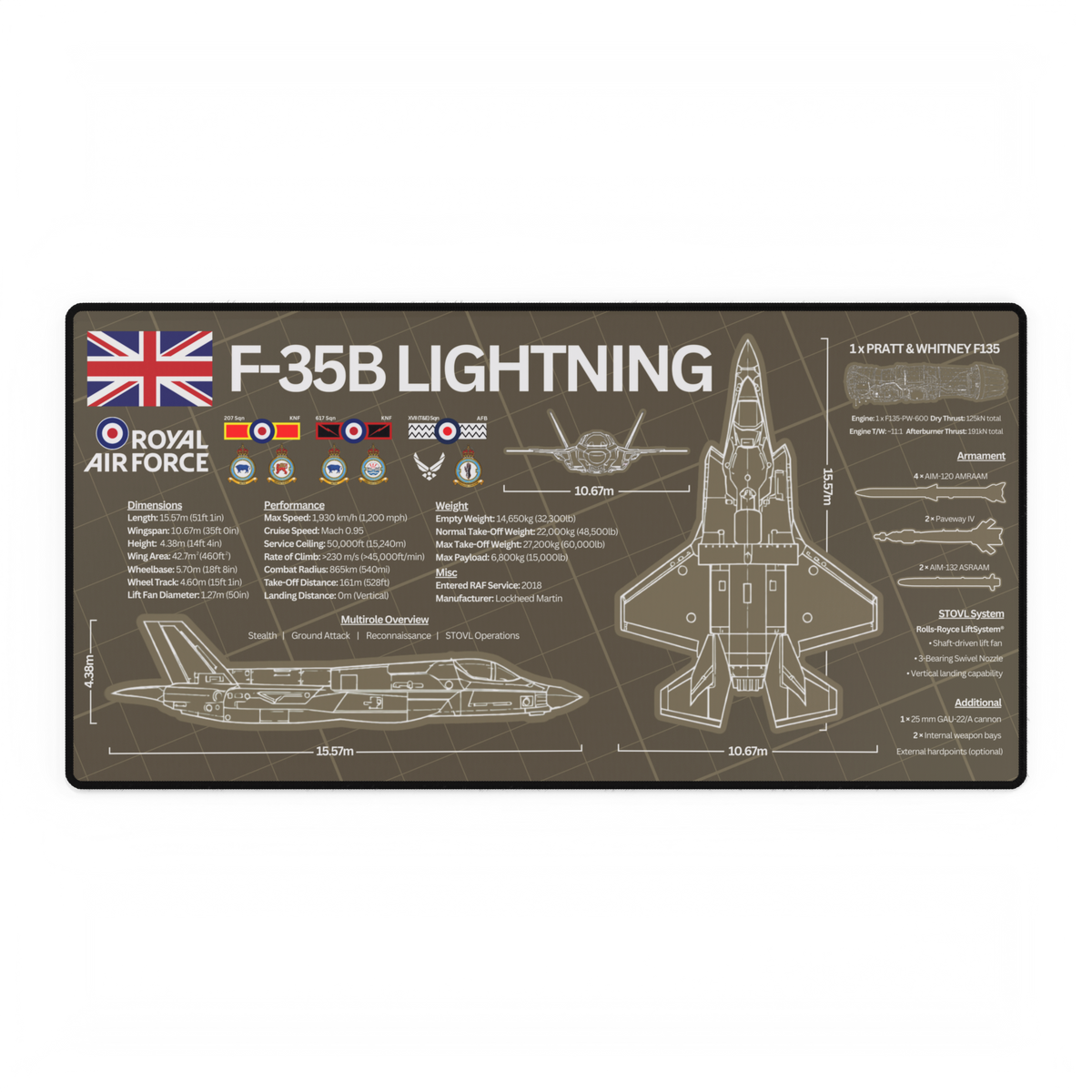 Royal Air Force F-35B Lightning Desk Mat product image 6