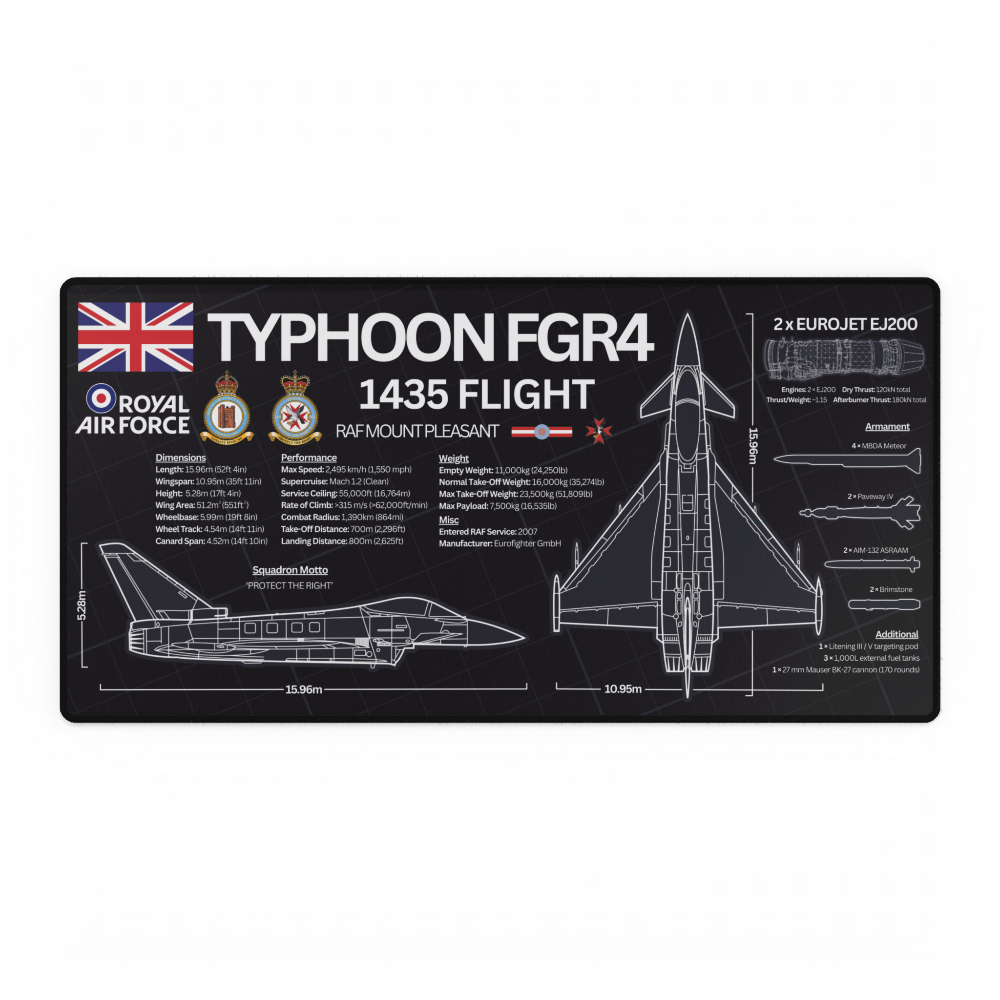 Squadron Edition RAF Typhoon FGR4 Desk Mat