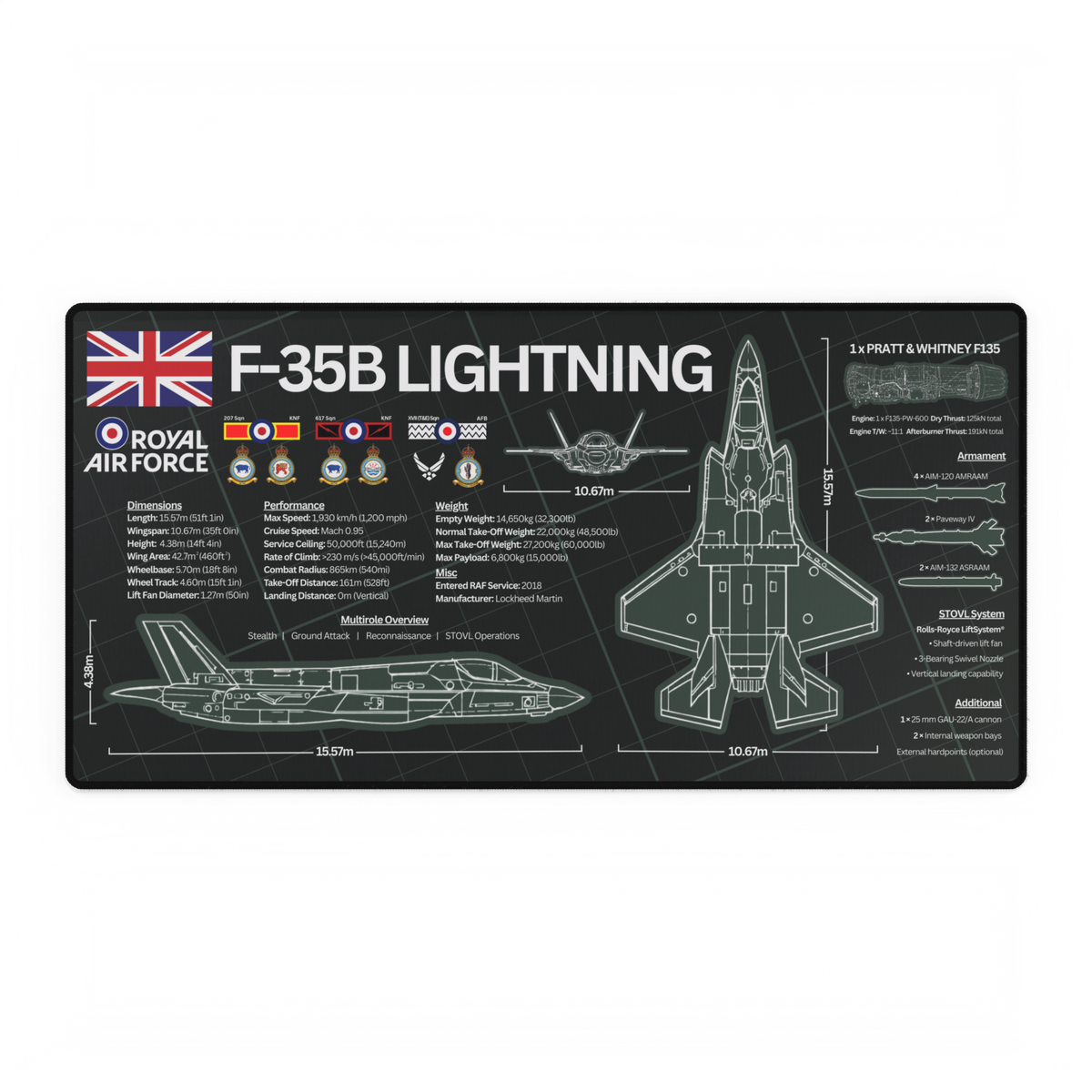 Royal Air Force F-35B Lightning Desk Mat product image 2