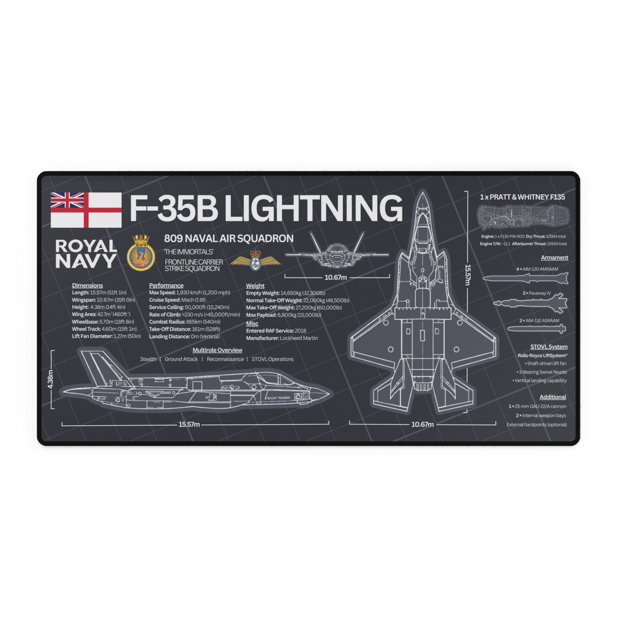 Royal Navy F-35B Lightning Desk Mat product image 3