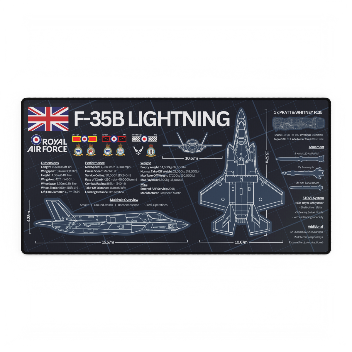 Royal Air Force F-35B Lightning Desk Mat