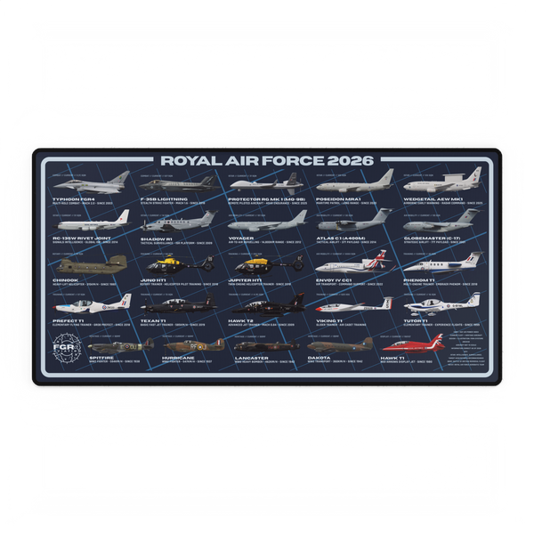 Royal Air Force 2026 Fleet Desk Mat – Blueprint Navy edition