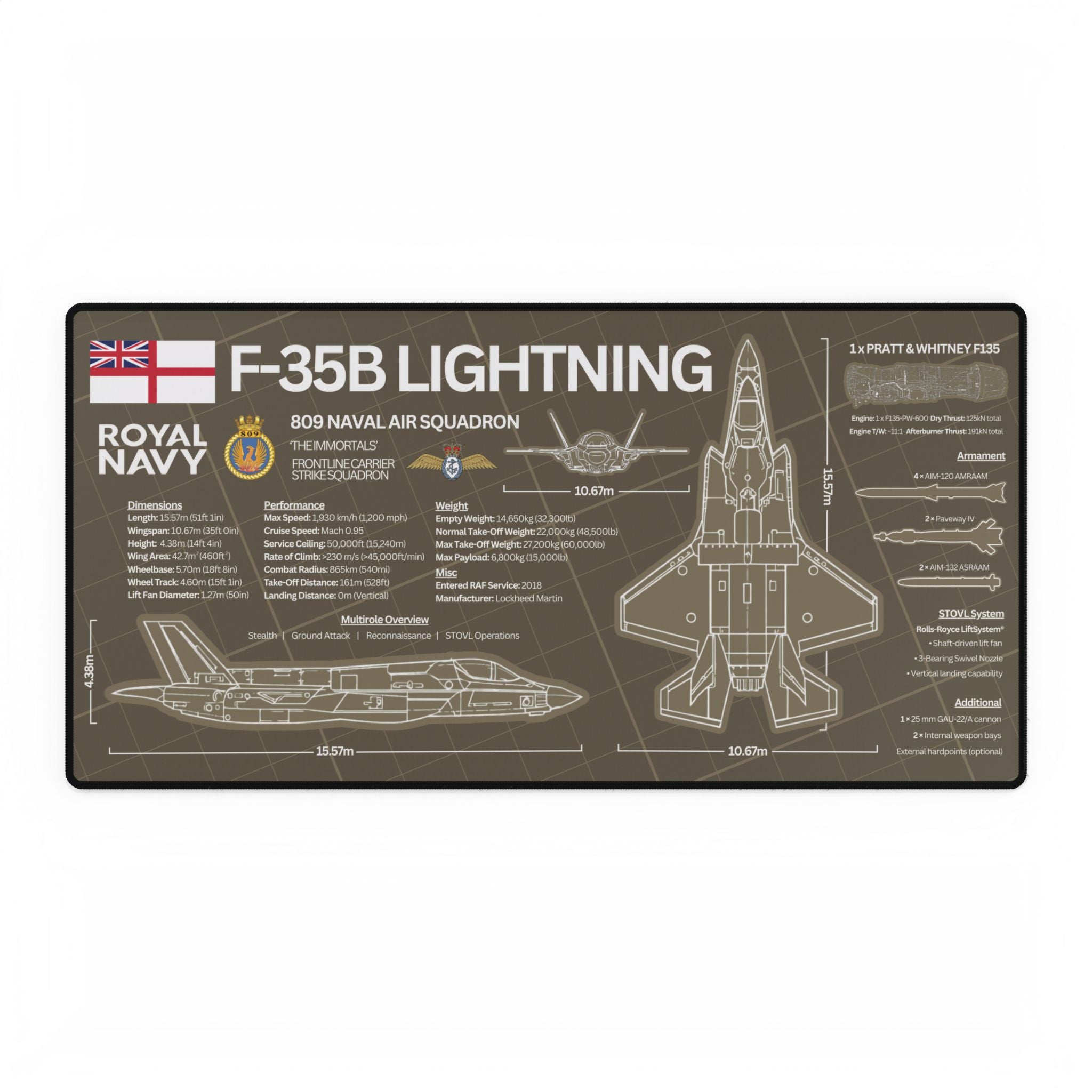 Royal Navy F-35B Lightning Desk Mat