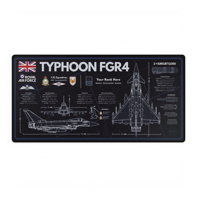 Customisable Royal Air Force Typhoon FGR4 Desk Mat v2