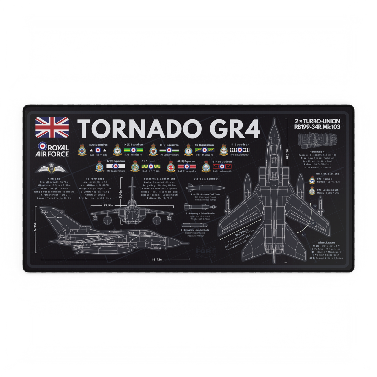 Royal Air Force Tornado GR4 Desk Mat product image 4