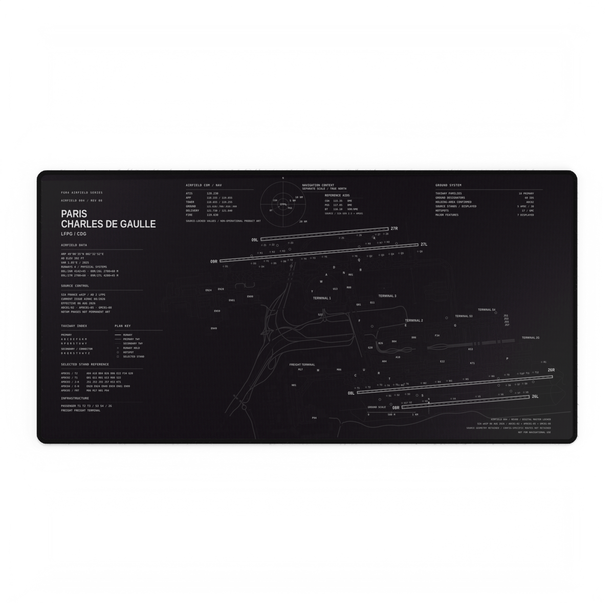 Paris Charles de Gaulle Airfield Desk Mat product artwork